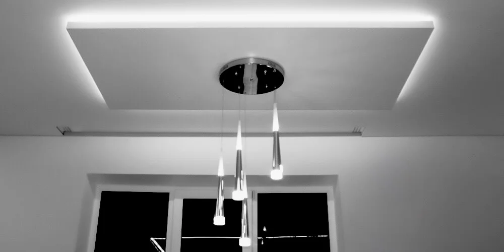 Двухуровневые натяжные потолки