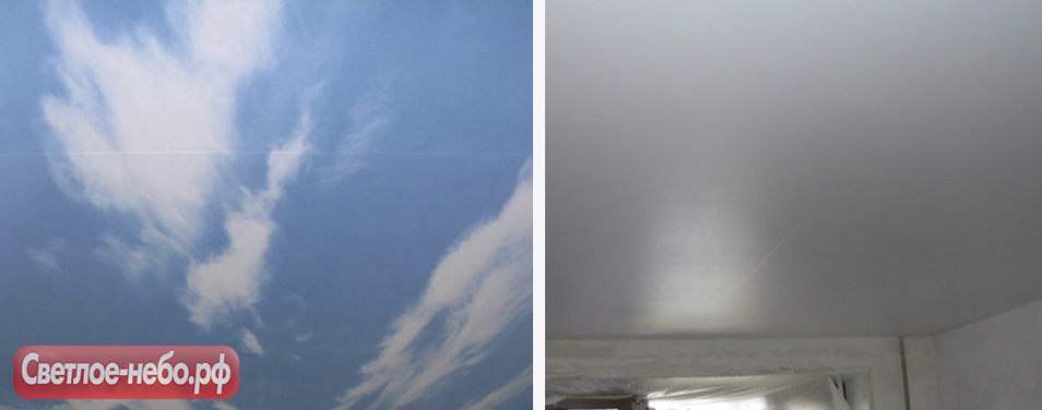 Шовные и без шовные натяжные потолки